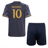 Real Madrid Luka Modric #10 Auswärts Trikotsatz Kinder 2023-24 Kurzarm (+ Kurze Hosen)